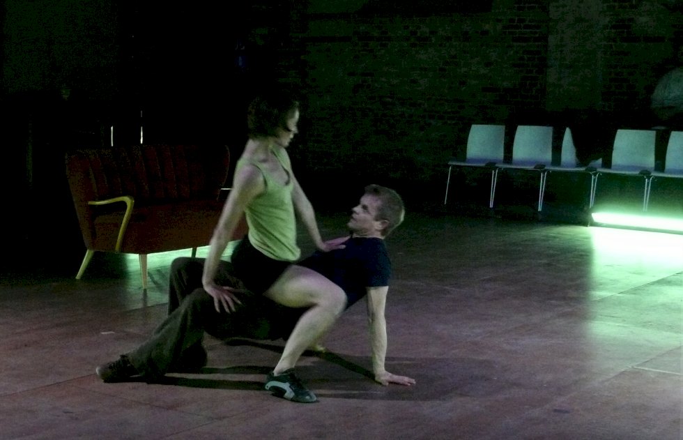 Image:  Brit Rodemund and Henrik Kaalund in Dansity's piece by Eva Villanueva, Pieter de Ruiter, 2010